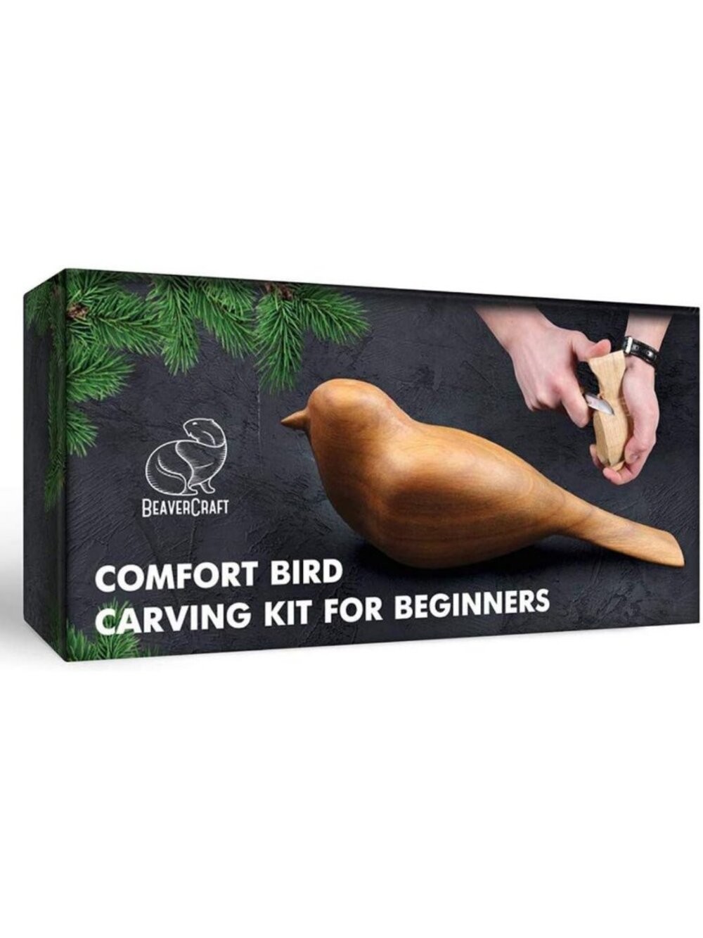 Wood Carving Kit for Adults & Kids - DIY Comfort Bird Whittling Knife Set
